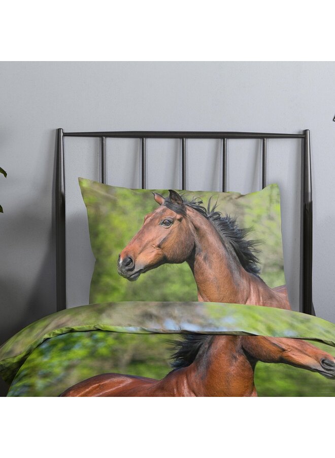 Good Morning Dekbedovertrek Kids Running Horse Multi - Katoen