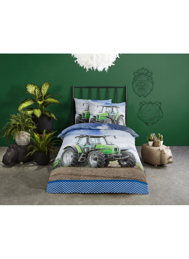 Good Morning Dekbedovertrek Kids Strong Groen - Flanel