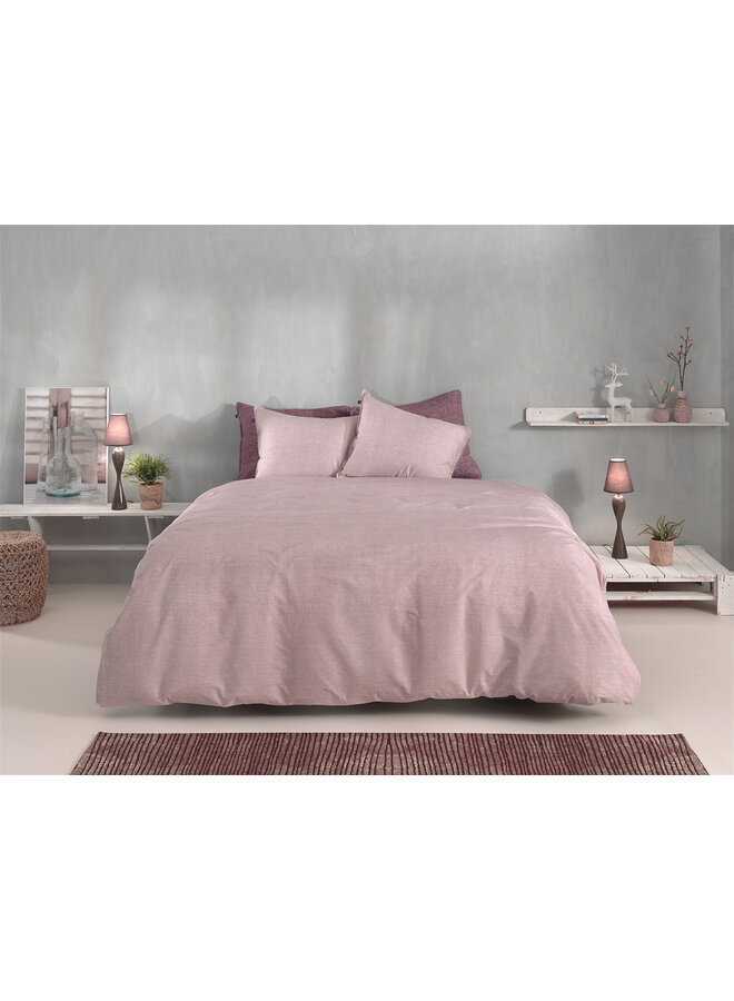 ZO! Home Dekbedovertrek Lino Roze - Katoen