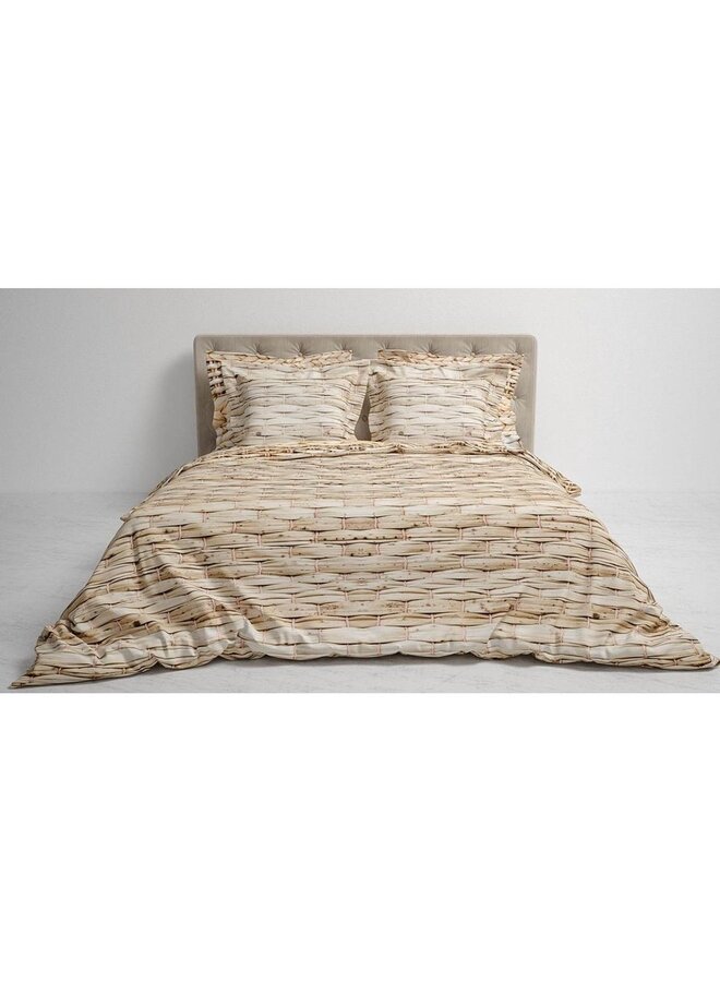 Heckett & Lane Dekbedovertrek Foster Beige - Biologisch Katoensatijn