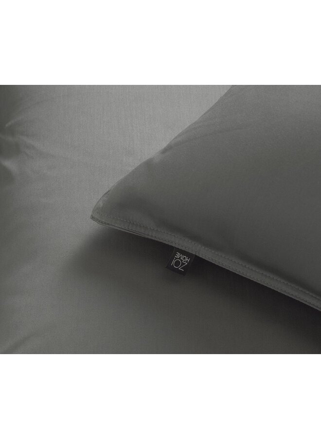 ZO! Home Dekbedovertrek Satinado Antraciet - Katoensatijn