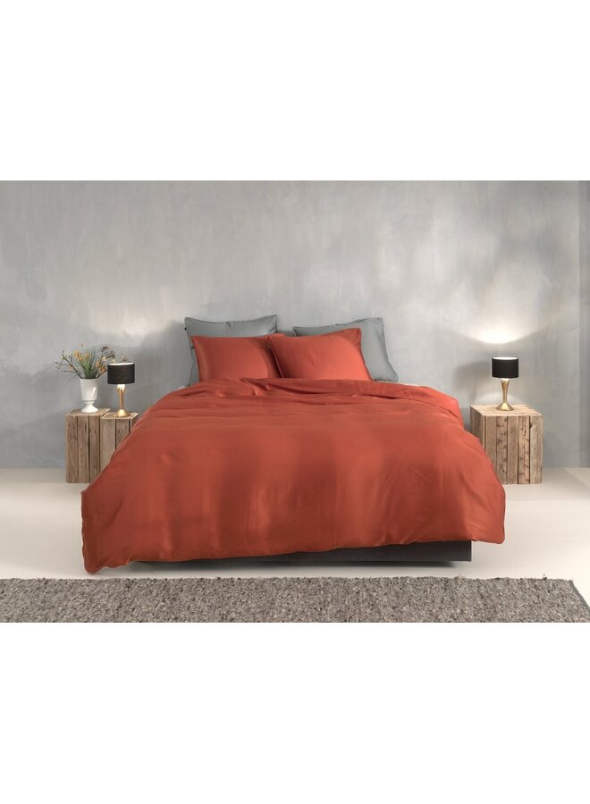 ZO! Home Dekbedovertrek Satinado Oranje - Katoensatijn