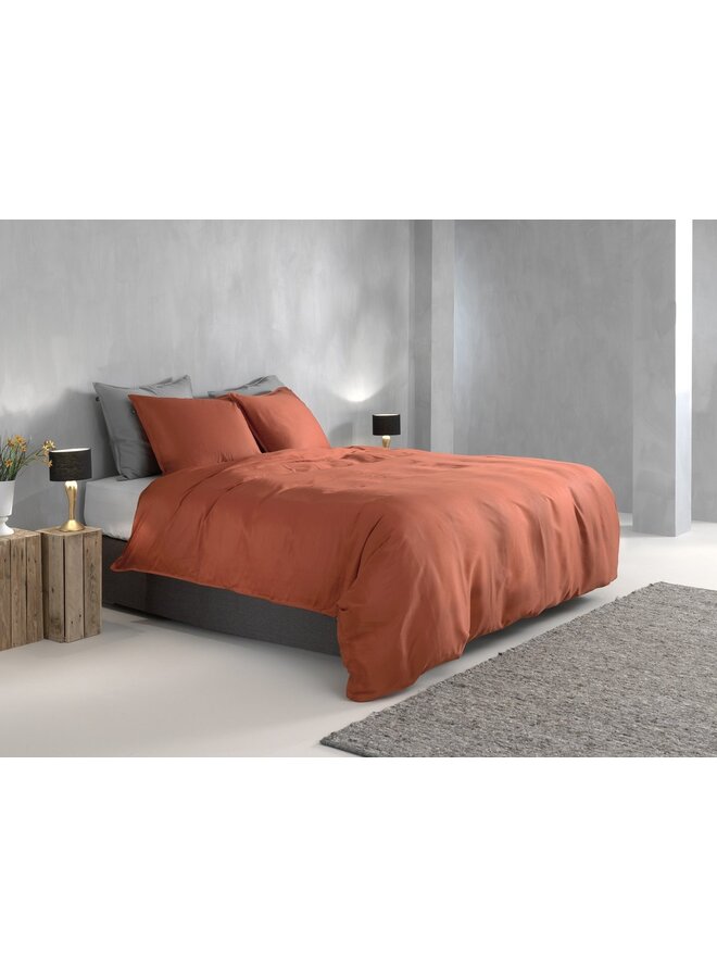 ZO! Home Dekbedovertrek Satinado Oranje - Katoensatijn
