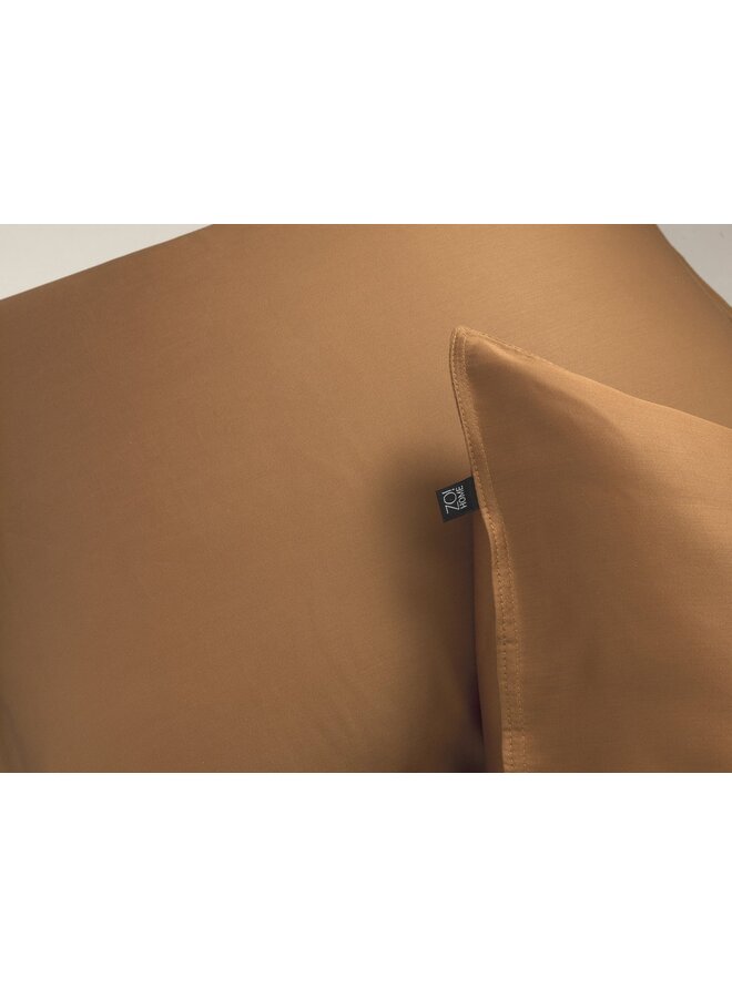 ZO! Home Dekbedovertrek Satinado Bruin - Katoensatijn