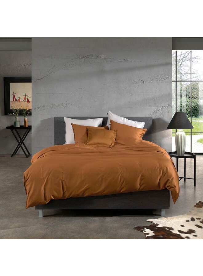 ZO! Home Dekbedovertrek Satinado Bruin - Katoensatijn