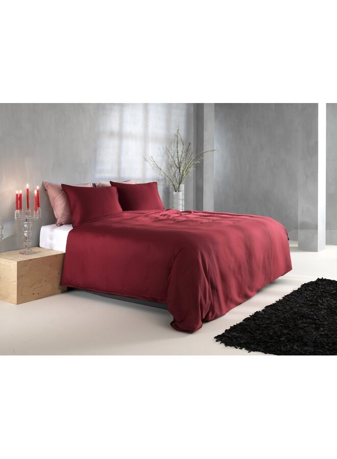 ZO! Home Dekbedovertrek Satinado Rood - Katoensatijn
