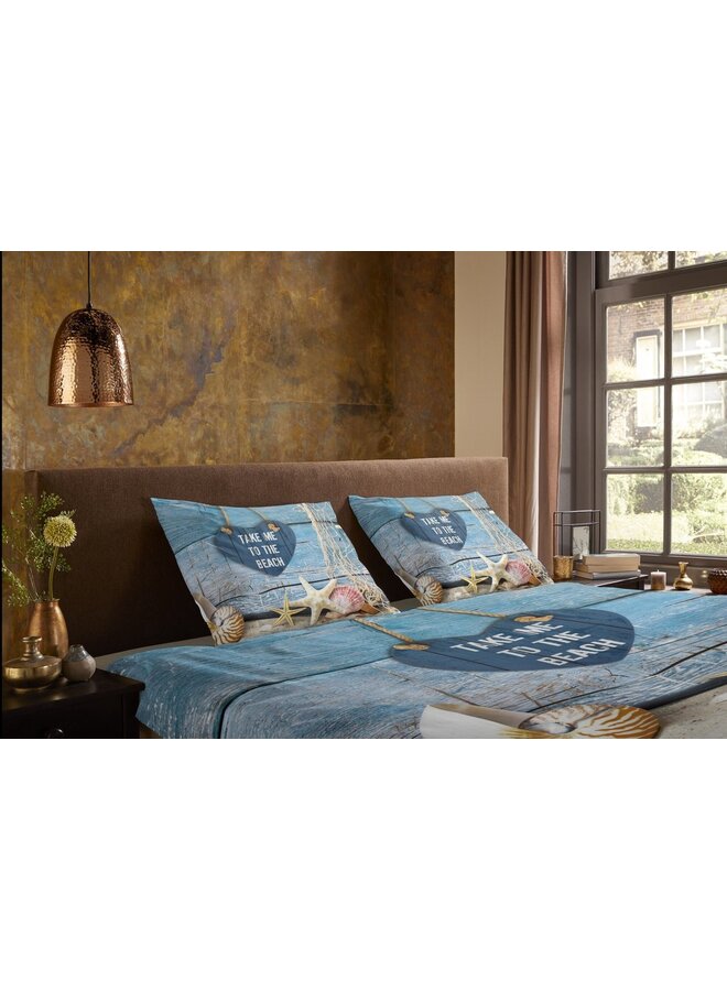 Pure Dekbedovertrek Beach Blauw - Microvezel