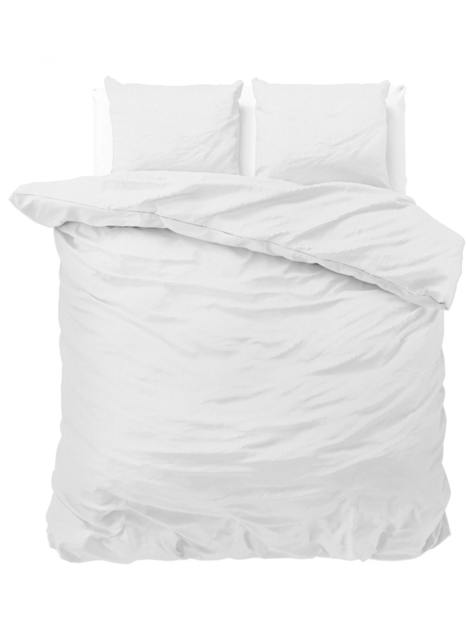 Dekbedovertrek Satin Point Wit - Microvezel PL1