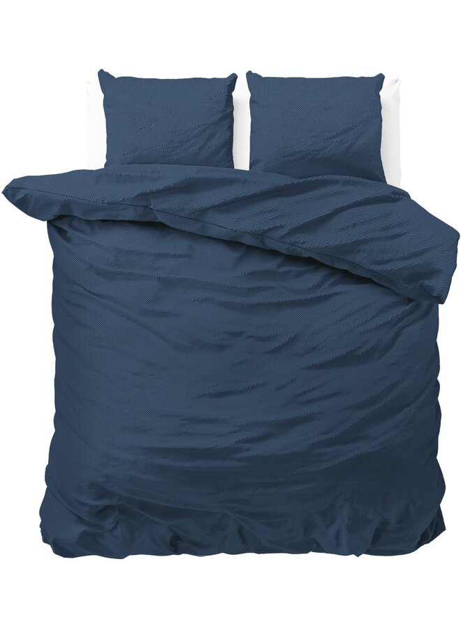 Zensation Dekbedovertrek Satin Point Navy - Microvezel