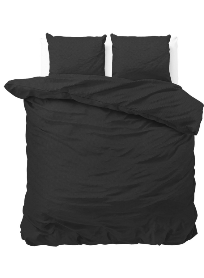 Zensation Dekbedovertrek Satin Point Zwart - Microvezel