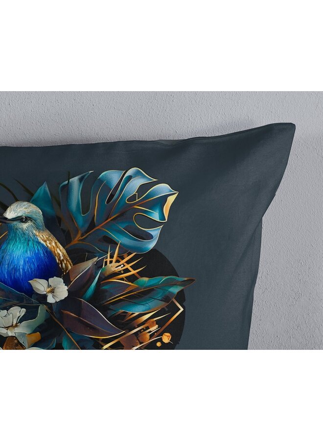 Pure Dekbedovertrek Larry Donkerblauw - Microvezel
