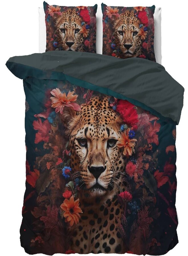 Dekbedovertrek Leopardo Multi - Katoensatijn PL1