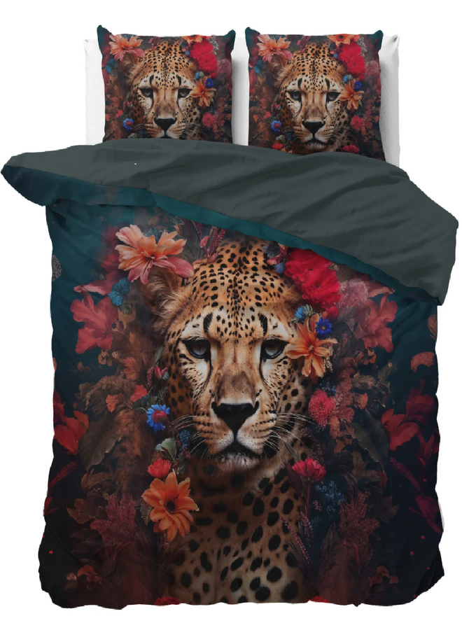 Dekbedovertrek Leopardo Multi - Katoensatijn PL1