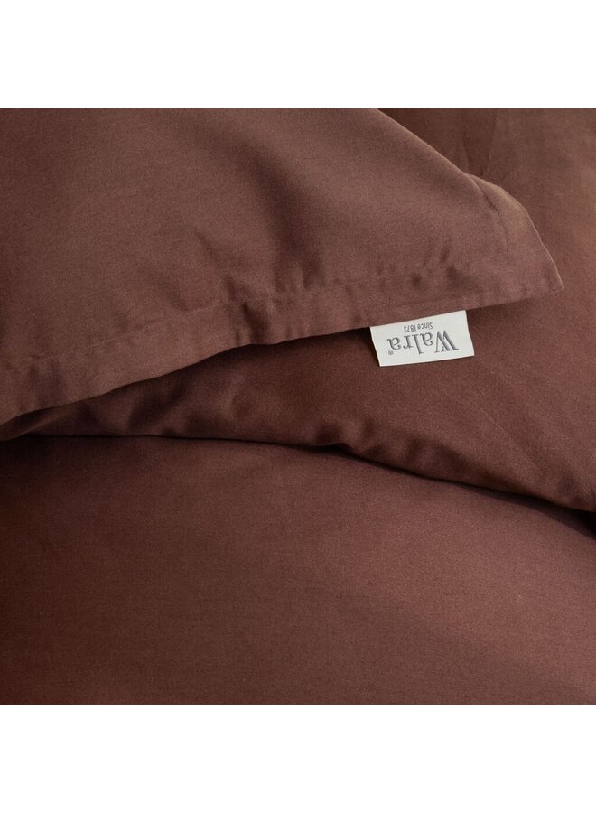Walra Dekbedovertrek Vintage Satin Bruin - Katoensatijn