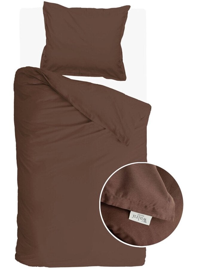 Walra Dekbedovertrek Vintage Satin Bruin - Katoensatijn