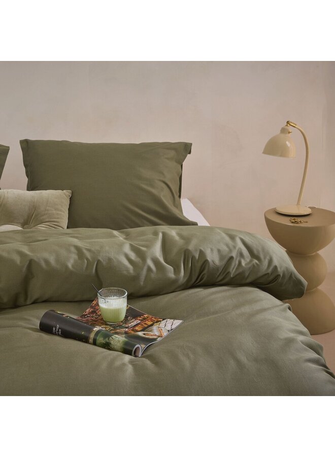Walra Dekbedovertrek Vintage Satin Groen - Katoensatijn