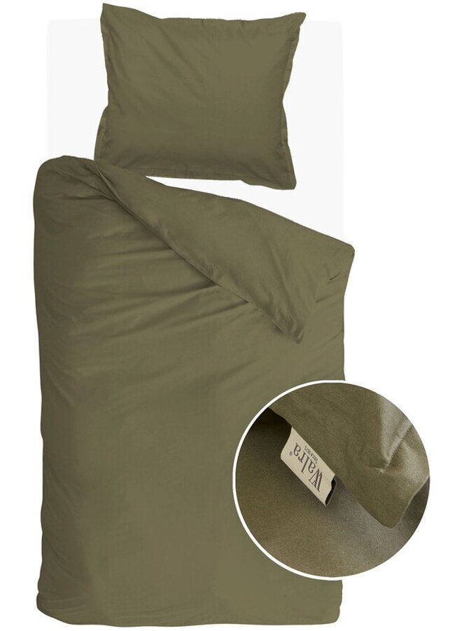 Walra Dekbedovertrek Vintage Satin Groen - Katoensatijn