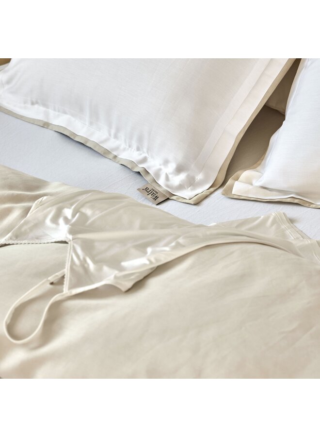 Walra Dekbedovertrek Classy Tencel Creme/Beige - Tencel/Katoen