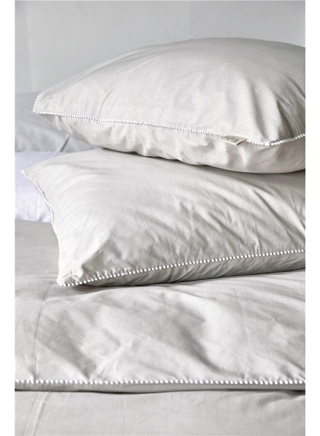 Walra Dekbedovertrek Pretty Pom Pom Wit - Percale Katoen