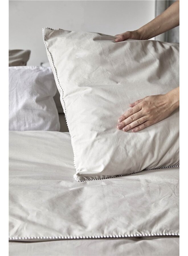 Walra Dekbedovertrek Pretty Pom Pom Wit - Percale Katoen