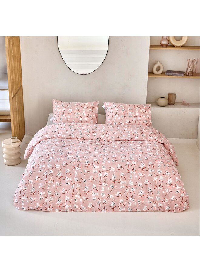 Walra Dekbedovertrek Floral Fusion Roze - Katoen