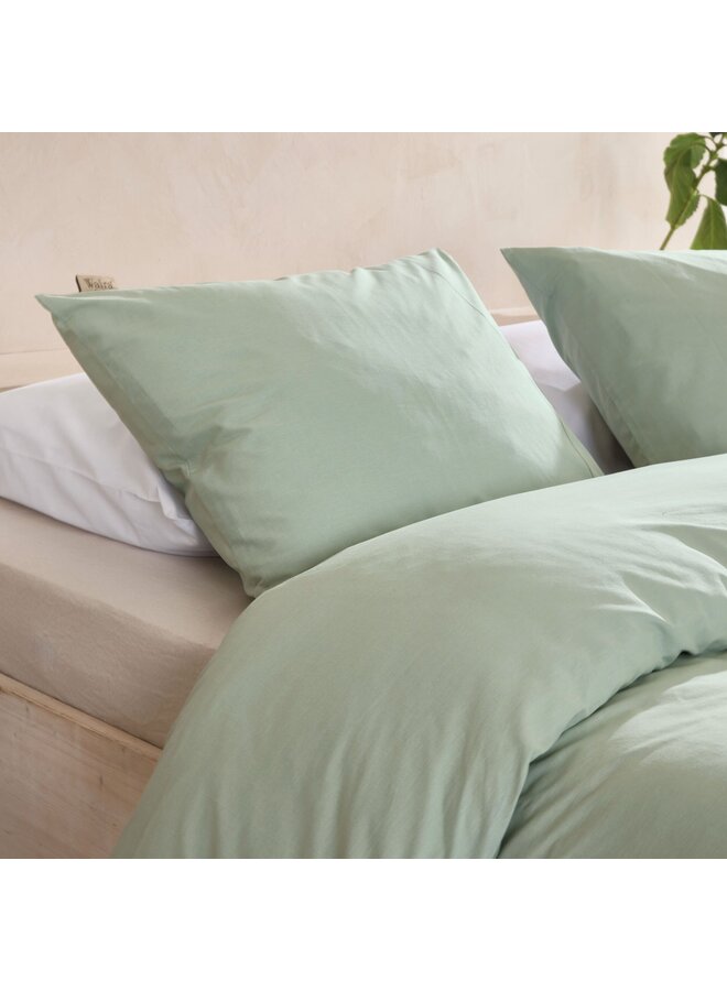 Walra Dekbedovertrek Remade Uni Essence Groen - Recycled Katoen