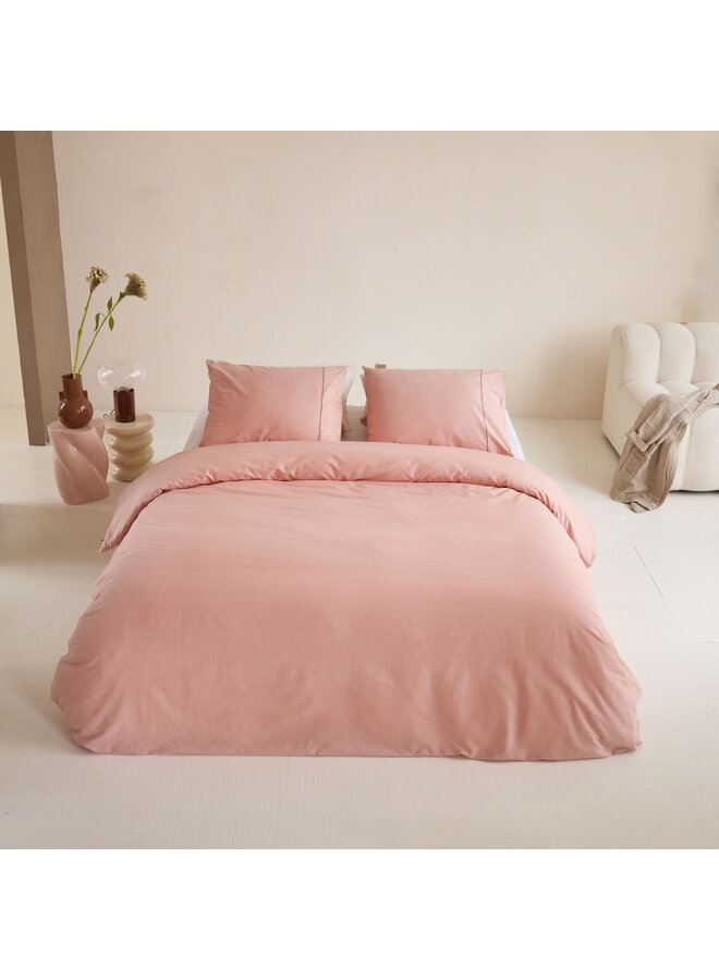 Walra Dekbedovertrek Remade Uni Essence Roze - Recycled Katoen