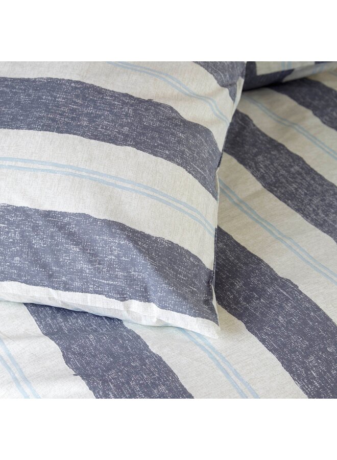 Walra Dekbedovertrek Nautic Stripes Blauw - Gerecycled Katoen