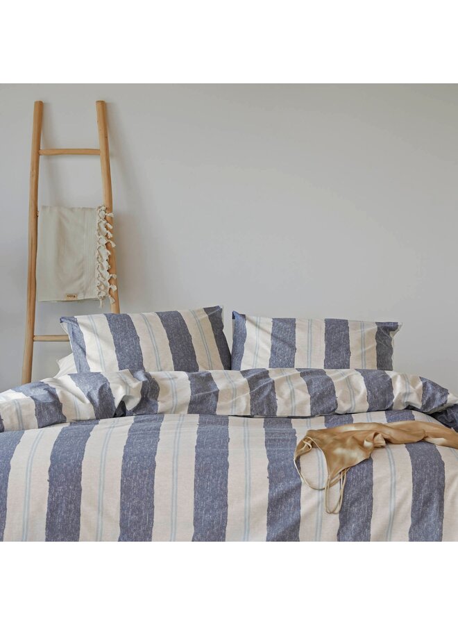 Walra Dekbedovertrek Nautic Stripes Blauw - Gerecycled Katoen