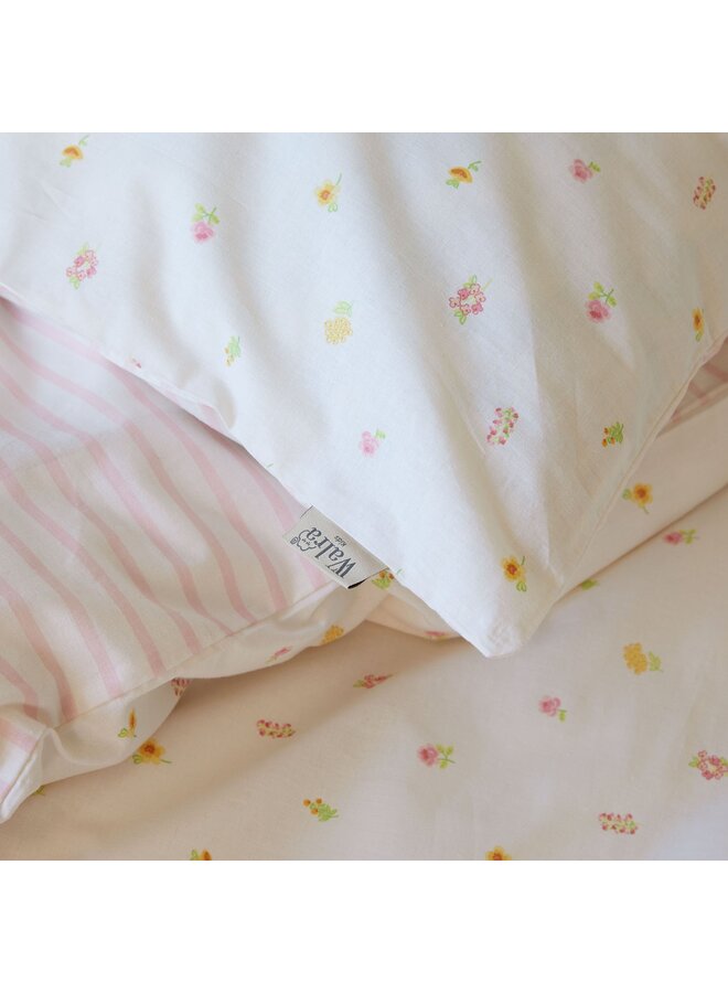 Walra Kids Dekbedovertrek Flower Friends Roze - Katoen