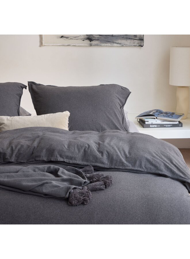 Walra Dekbedovertrek Soft & Comfort Antraciet - Jersey Katoen