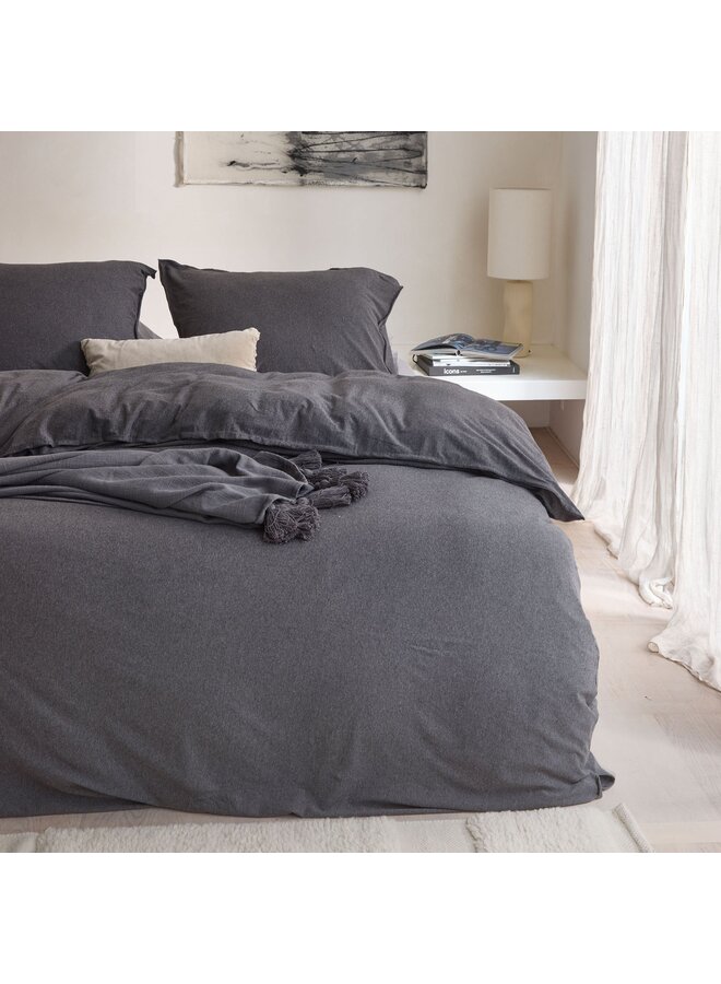 Walra Dekbedovertrek Soft & Comfort Antraciet - Jersey Katoen