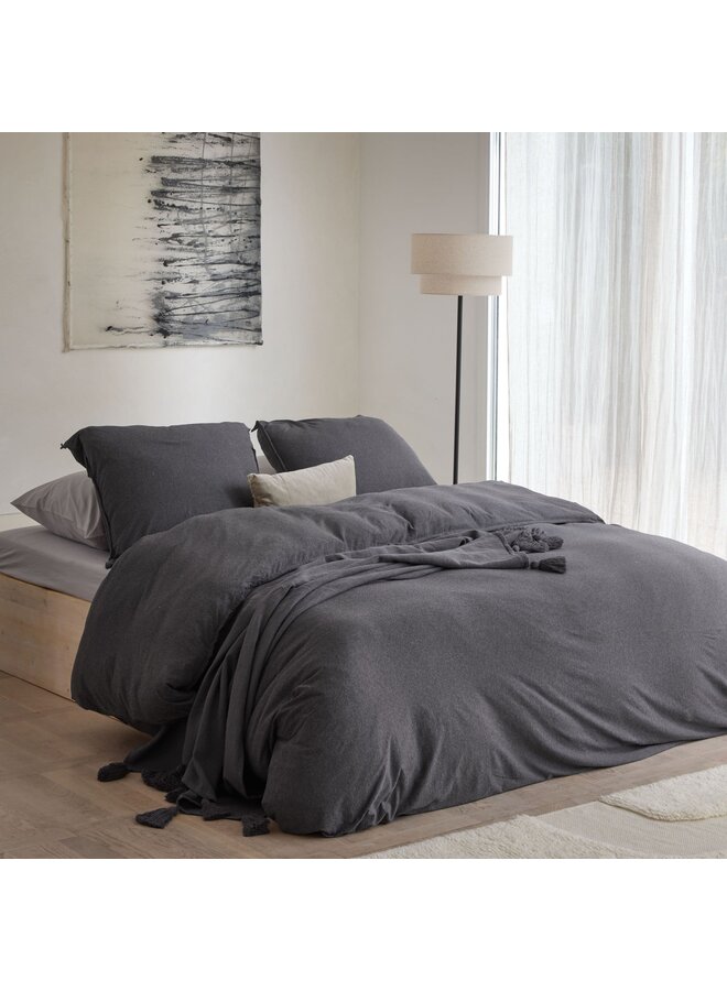 Walra Dekbedovertrek Soft & Comfort Antraciet - Jersey Katoen