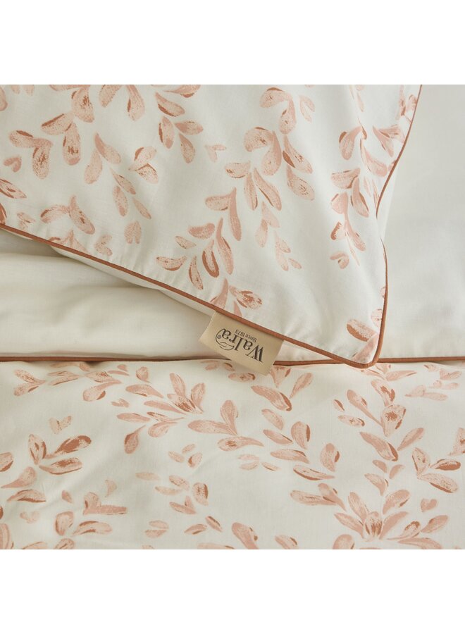 Walra Dekbedovertrek Blushed Leaves Roze - Gerecycled Katoen
