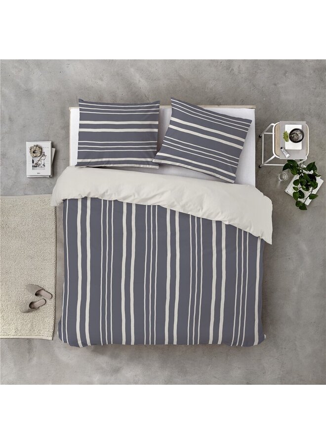 Byrklund Dekbedovertrek Steady Stripes Blauw - Katoen