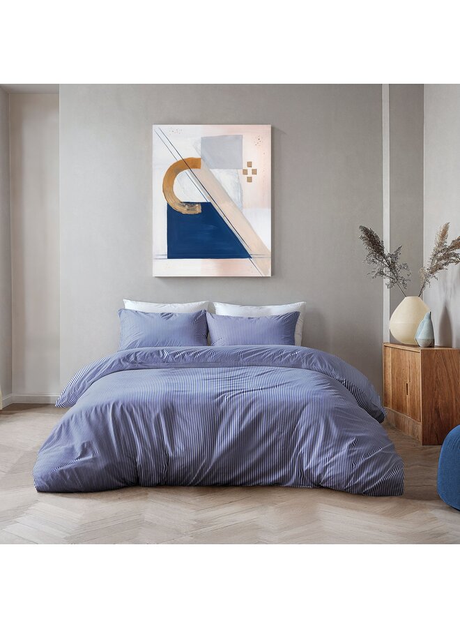 Byrklund Dekbedovertrek Nordic Blauw - Katoen