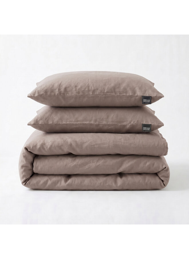 Sleeptime Dekbedovertrek Stone Washed Taupe - Katoen