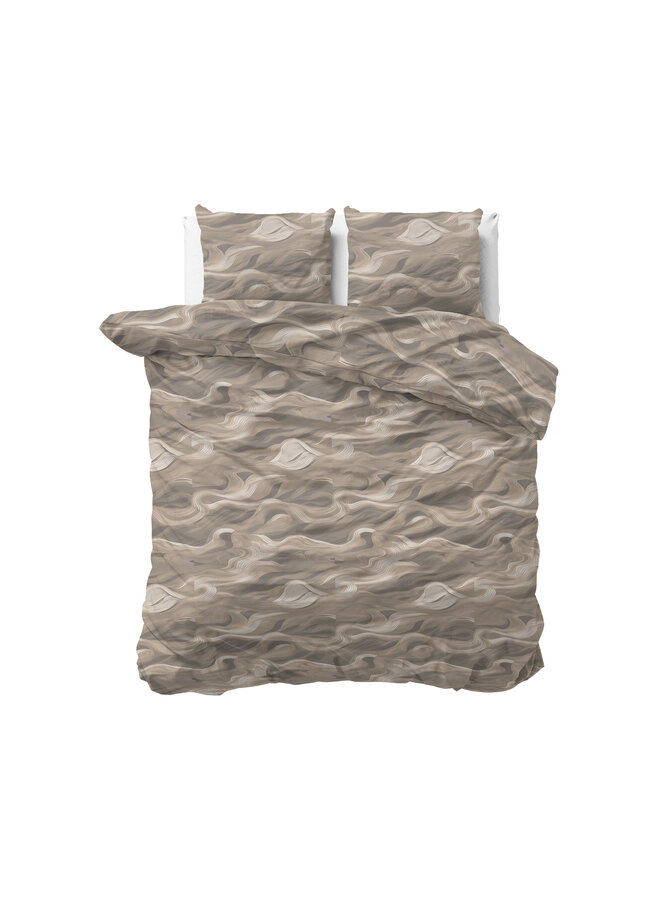 Dekbedovertrek Whirl Taupe - Katoen