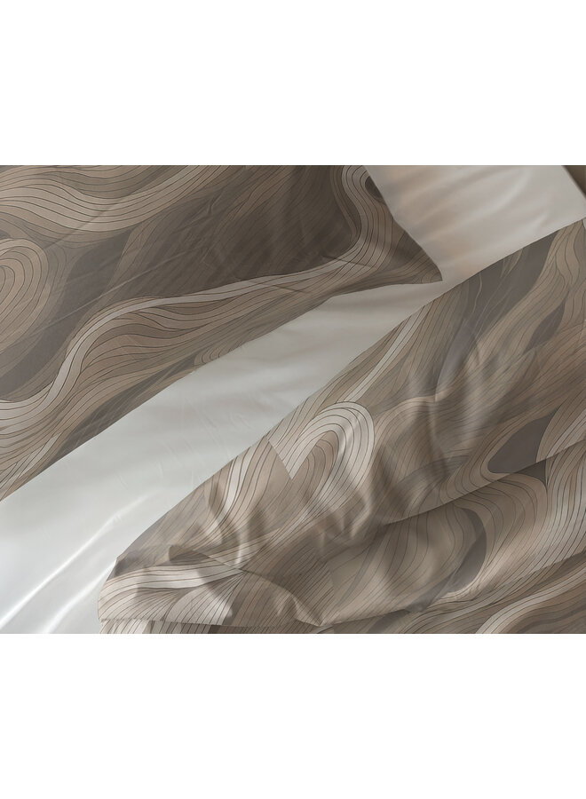 Sleeptime Dekbedovertrek Whirl Taupe - Katoen