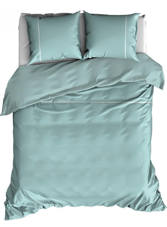 Dekbedovertrek Duchesse Groen/Wit - Flanel