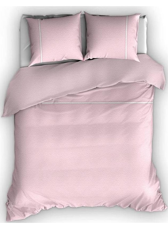 Dekbedovertrek Duchesse Roze/Wit - Flanel