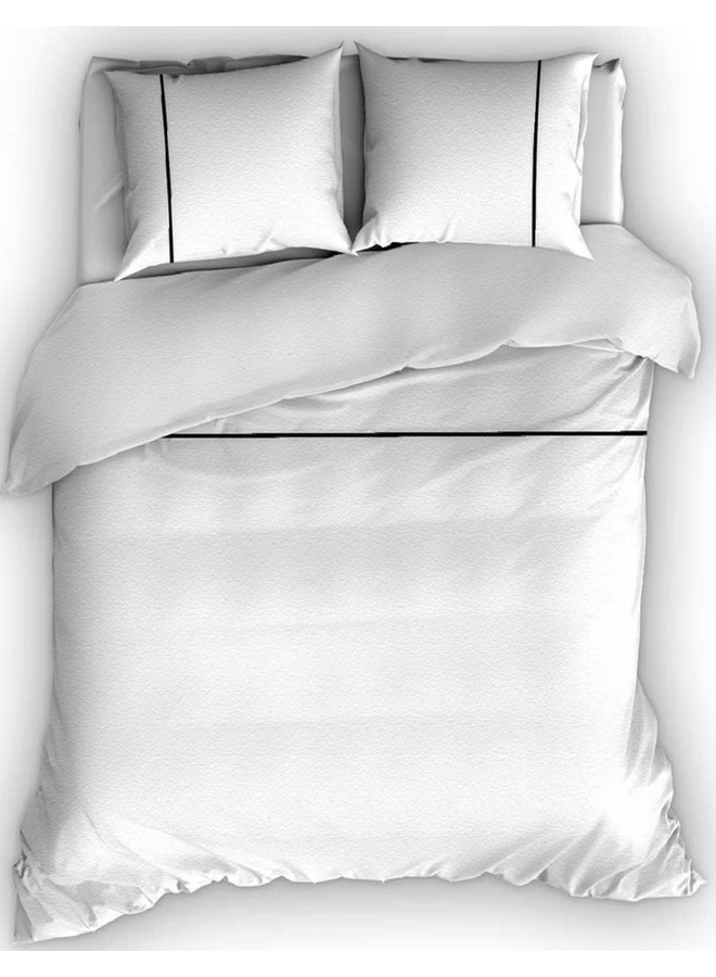 Dekbedovertrek Duchesse Wit/Zwart - Flanel