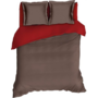 Romanette Dekbedovertrek Comtesse Uni Bruin/Rood- Flanel