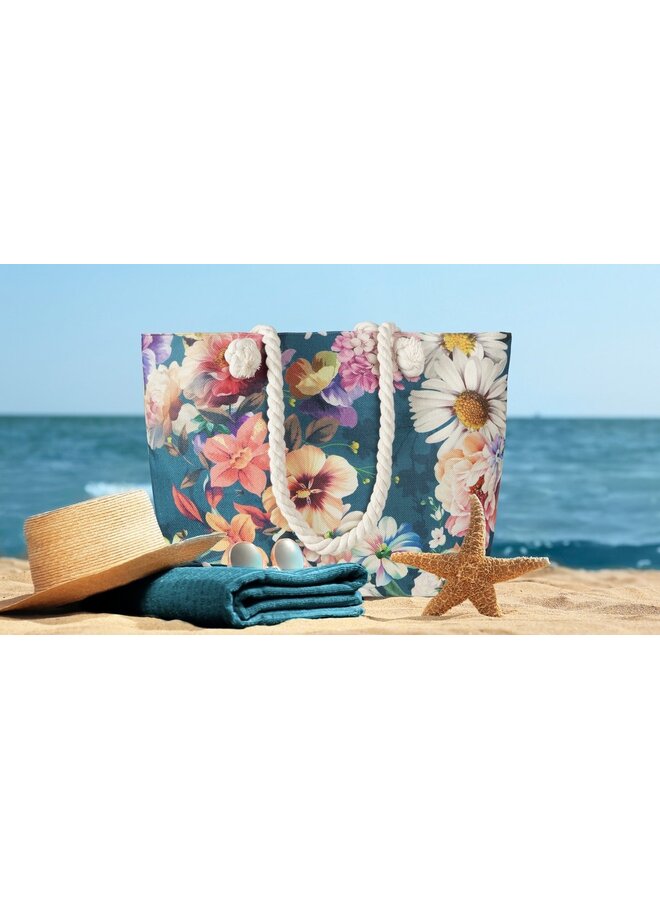 Descanso Strandtas Novara Petrol - Polyester