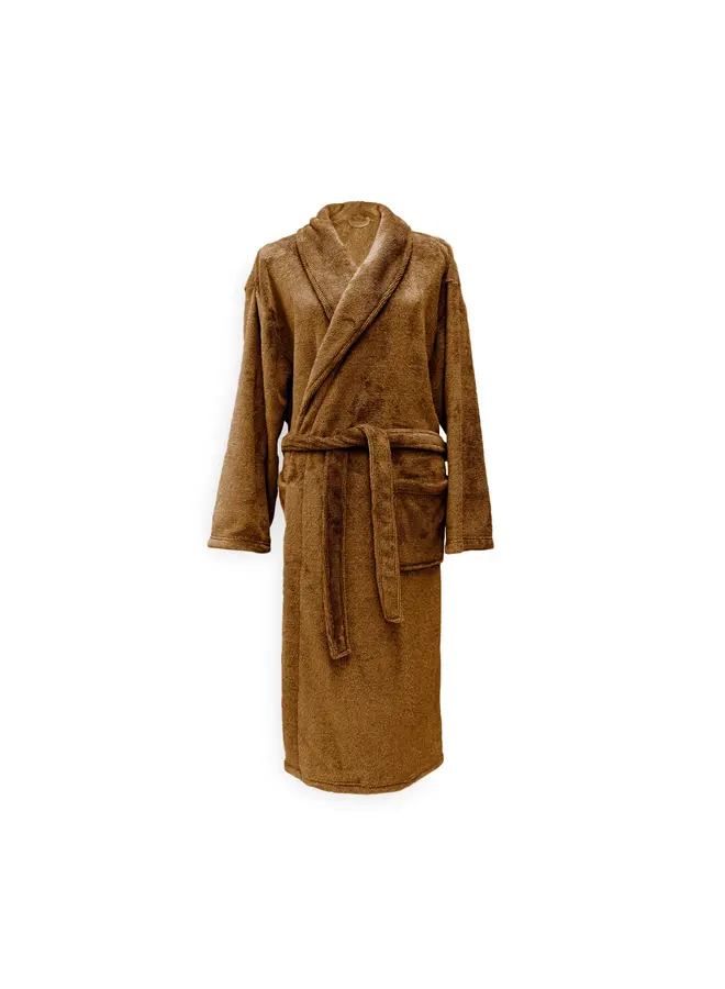 ZO! Home Badjas Cara Cognac Bruin - Polyester