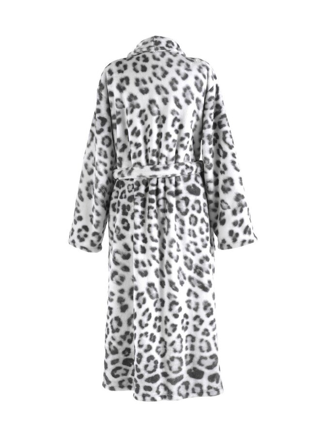 ZO! Home Badjas Snow Leopard Grijs - Polyester