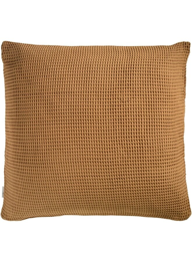 Heckett & Lane Kussenslopen Wafel Cognac Bruin - Set Van 2 - Katoen
