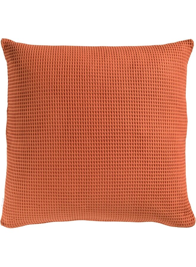Heckett & Lane Kussenslopen Wafel Oranje - Set Van 2 - Katoen