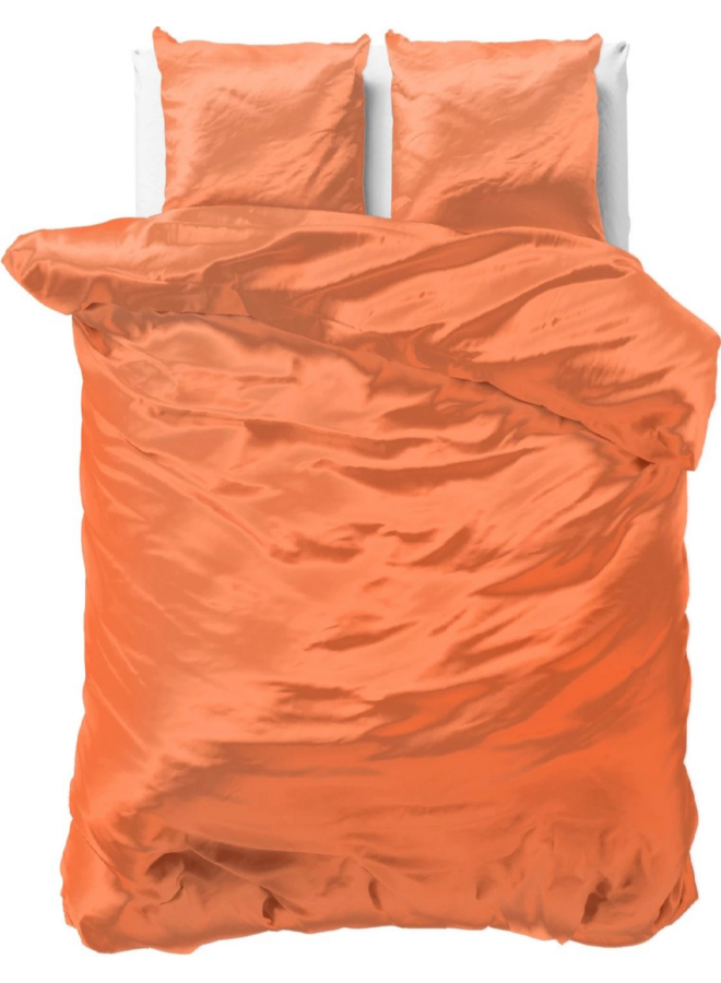 Sleeptime Dekbedovertrek Beauty Skin Care Uni Oranje - Satijn
