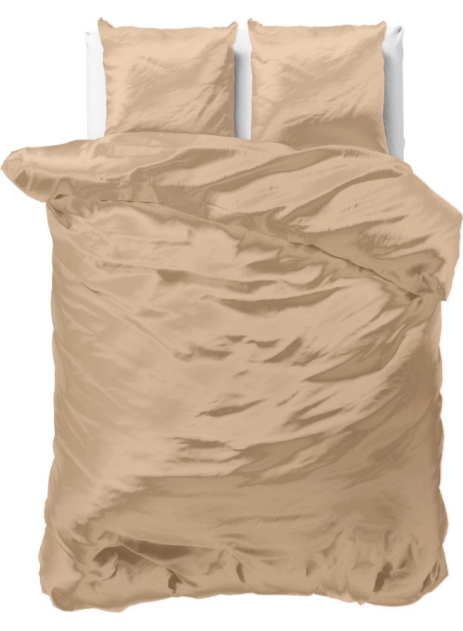 Dekbedovertrek Beauty Skin Care Uni Taupe - Satijn